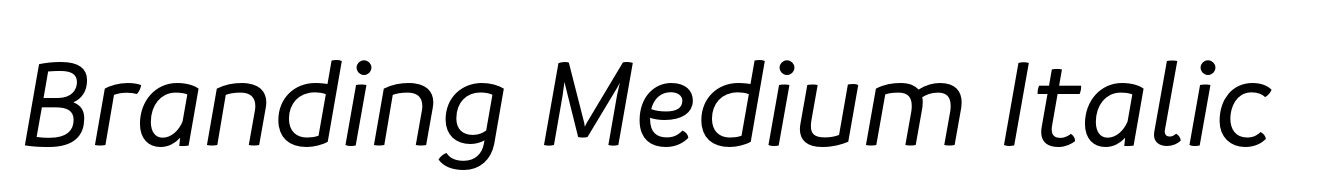 Branding Medium Italic